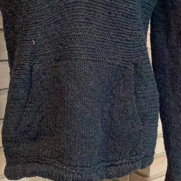 Old Navy Black V-Neck hoodie Sweater - Picture 2 of 8